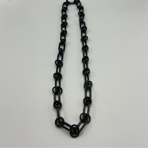 NEW MICHAEL KORS Gunmetal Long Link Chain Necklace 40” - Picture 2 of 11